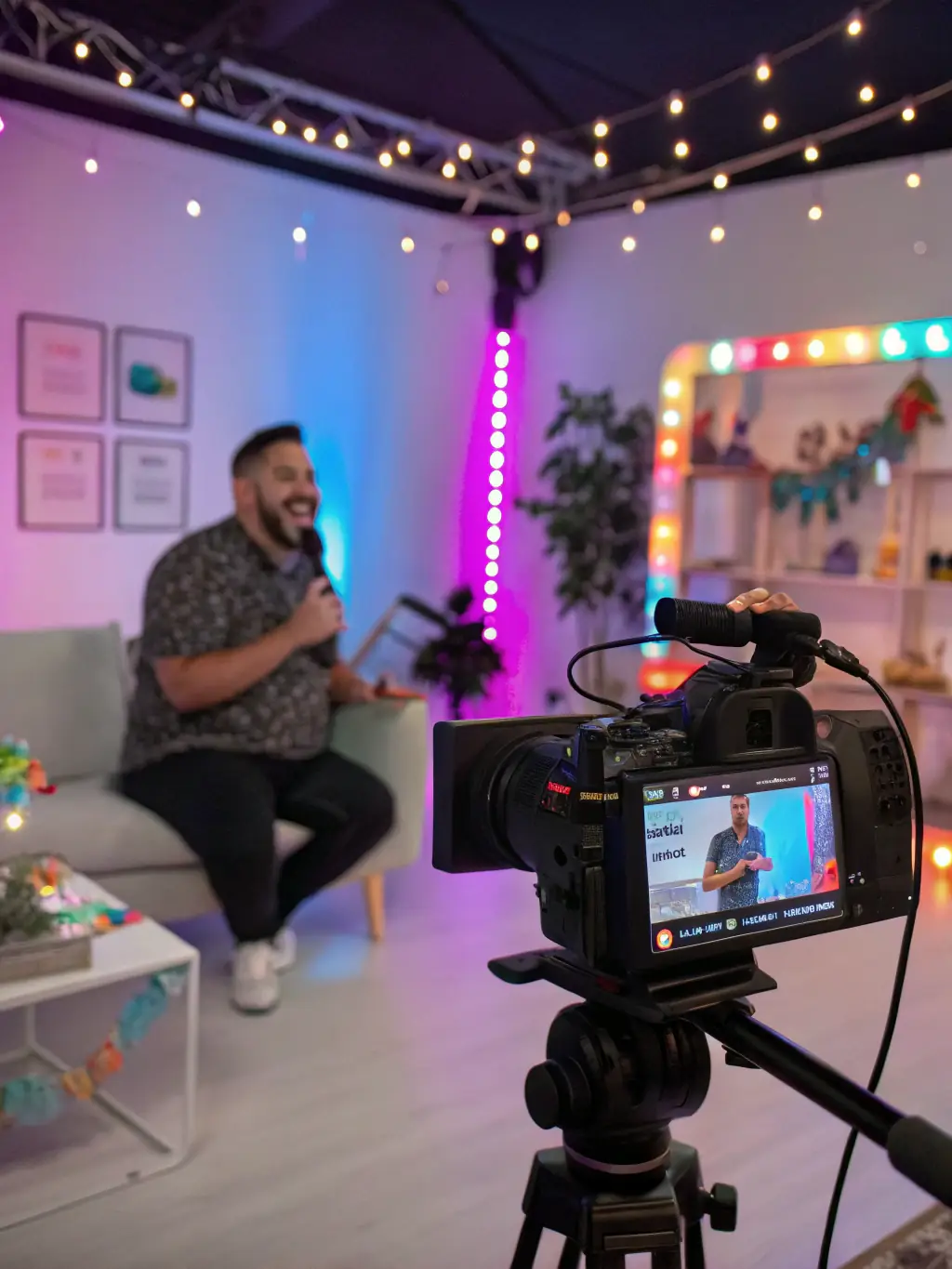 A screenshot from a live streaming event hosted on 51chigua.com, showing an interactive session with a celebrity blogger.